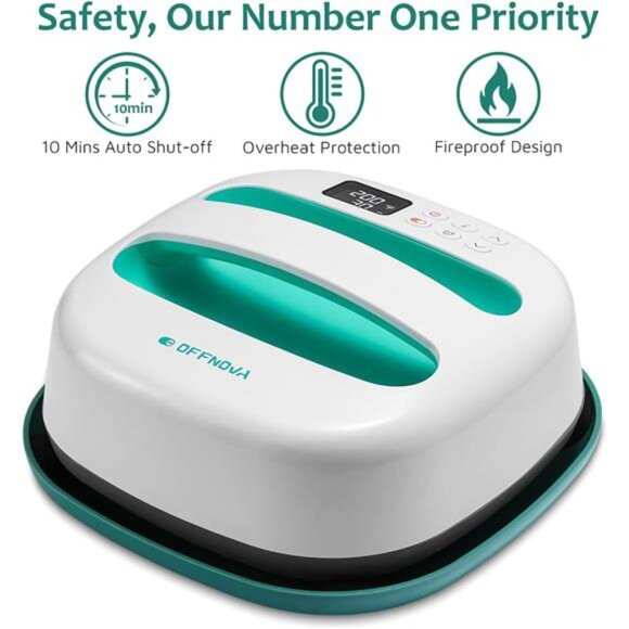 Heat Press Machine, Portable Easy Press 9"x9" Iron-on Press - Picture 5 of 7